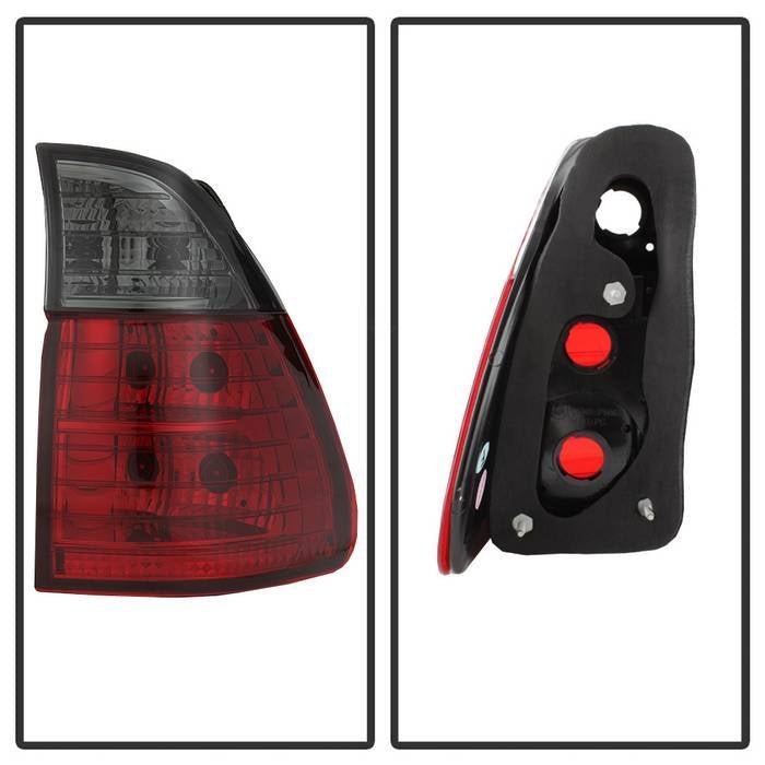 BMW E53 X5 00-06 4PCS Euro Style Tail Lights- Red Smoke