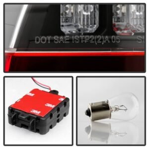 BMW E90 3-Series 06-08 4Dr LED Indicator Light Bar LED Tail Lights - Black - Image 5