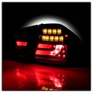 BMW E90 3-Series 06-08 4Dr LED Indicator Light Bar LED Tail Lights - Black - Image 6
