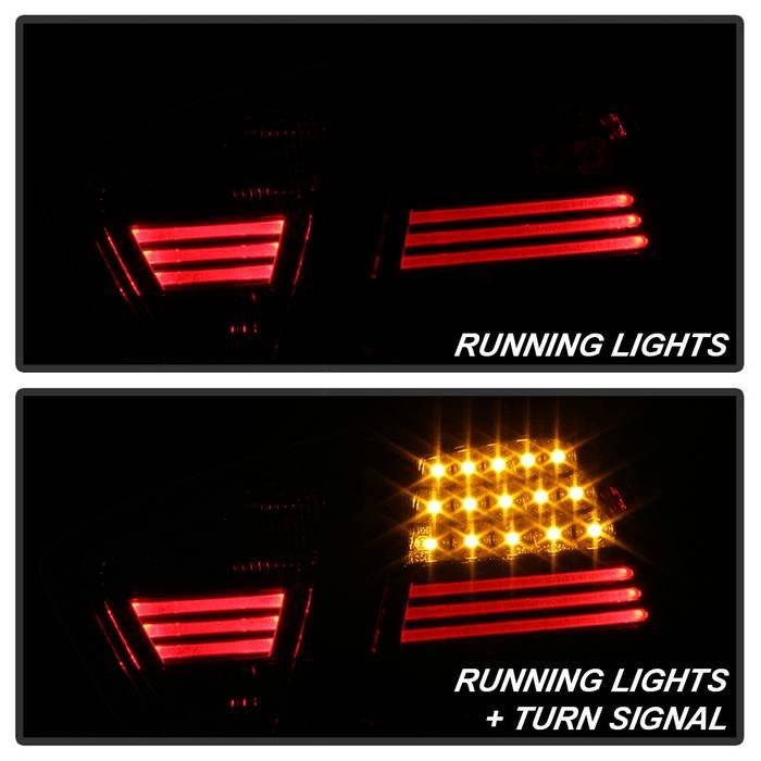 BMW E90 3-Series 06-08 4Dr LED Tail Lights - Red Smoke