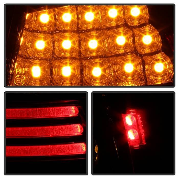 BMW E90 3-Series 06-08 4Dr LED Tail Lights - Red Smoke