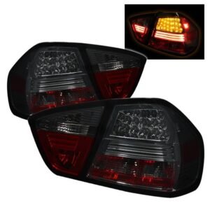 BMW E90 3-Series 06-08 4Dr LED Tail Lights - Smoke - Image 1