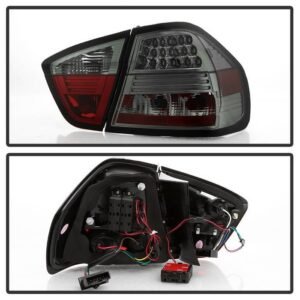 BMW E90 3-Series 06-08 4Dr LED Tail Lights - Smoke - Image 2