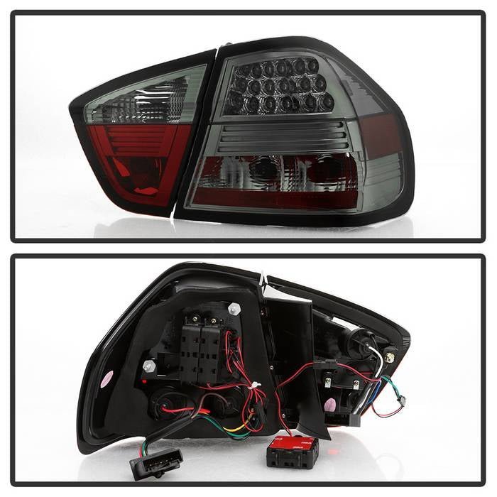 BMW E90 3-Series 06-08 4Dr LED Tail Lights - Smoke