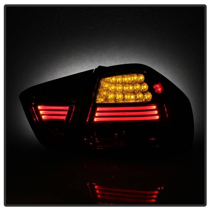 BMW E90 3-Series 06-08 4Dr LED Tail Lights - Smoke