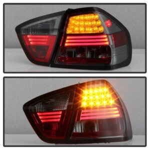 BMW E90 3-Series 06-08 4Dr LED Tail Lights - Smoke - Image 8