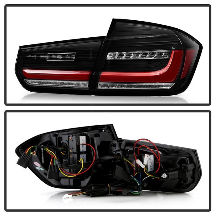 BMW 3 Series F30 2012-2018 Full LED Tail Lights -  Black