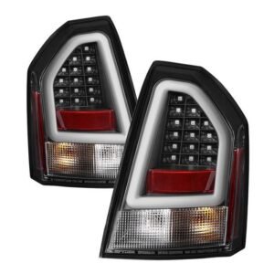 Chrysler 300C 05-07 Version 2 Light Bar LED Tail Lights - Black - Image 1