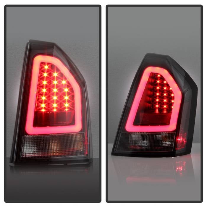 Chrysler 300C 05-07 Version 2 Light Bar LED Tail Lights - Black