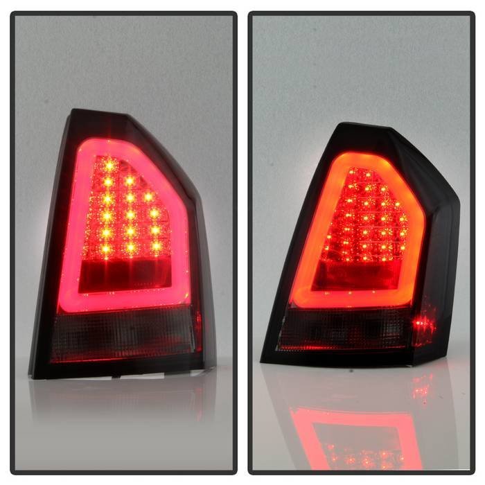 Chrysler 300C 05-07 Version 2 Light Bar LED Tail Lights - Smoke