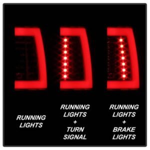 Chevy Suburban/Tahoe 1500/2500 00-06 / GMC Yukon/Yukon XL 00-06 / GMC Yukon Denali/Denali XL 01-06 Version 2 LED Tail Lights - Black Smoke - Image 9
