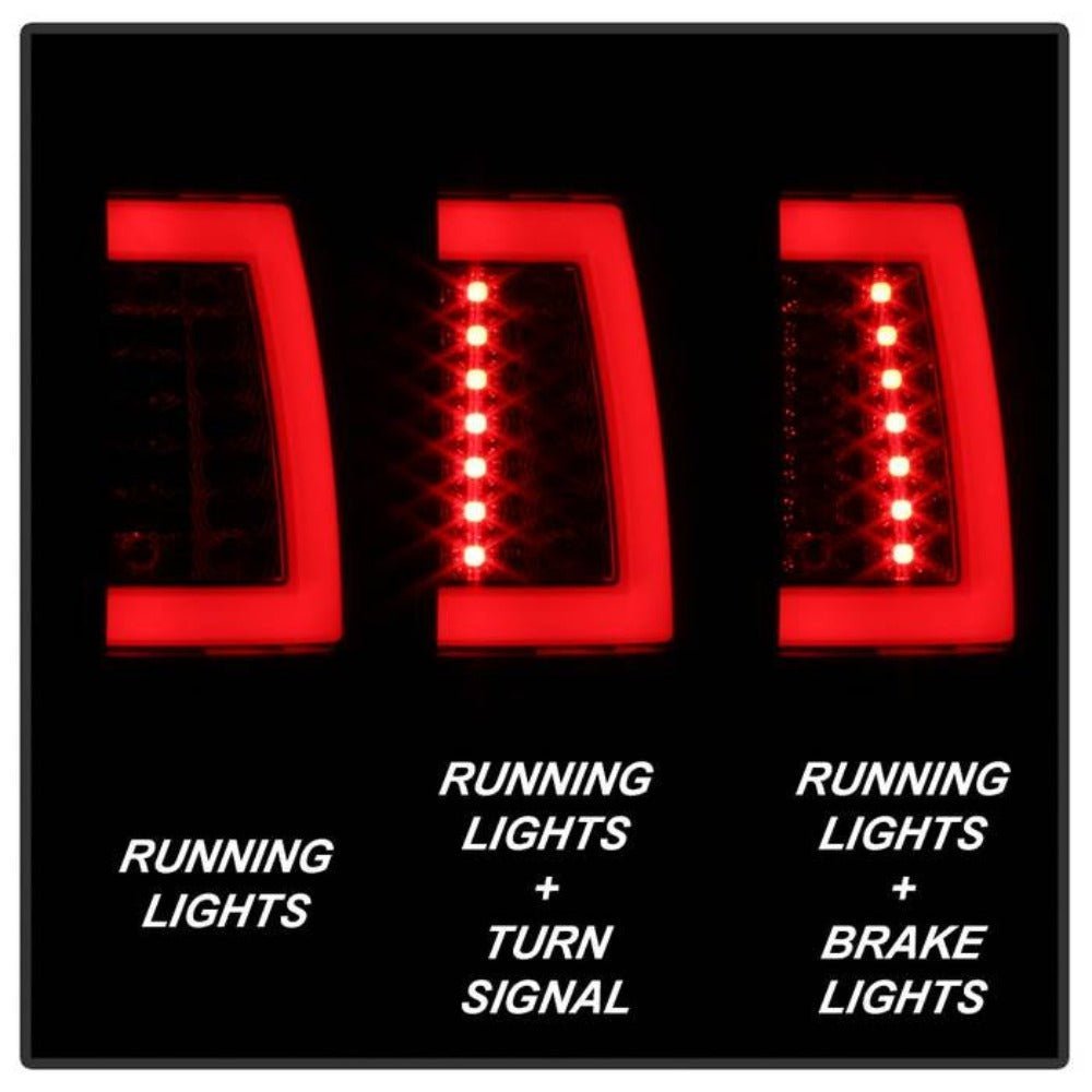 Chevy Suburban/Tahoe 1500/2500 00-06 / GMC Yukon/Yukon XL 00-06 / GMC Yukon Denali/Denali XL 01-06 Version 2 LED Tail Lights - Black Smoke