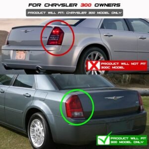 Chrysler 300 05-07 Version 2 Light Bar LED Tail Lights - Black - Image 8