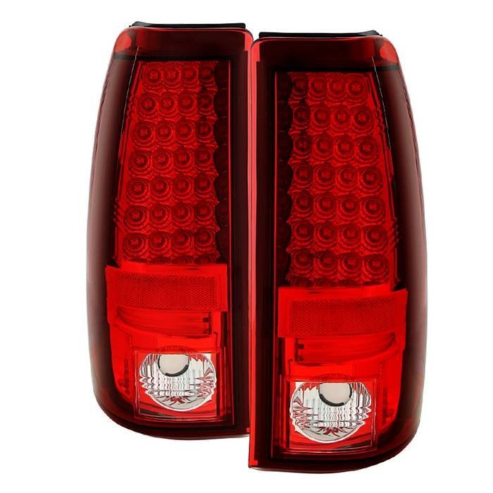 Chevy Silverado 1500/2500 03-06 and 2007 Silverado Classic LED Tail Lights - Red Clear