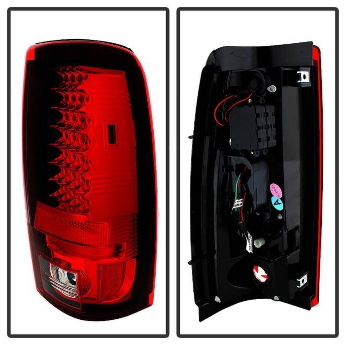 Chevy Silverado 1500/2500 03-06 and 2007 Silverado Classic LED Tail Lights - Red Clear