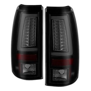 Chevy Silverado 1500/2500 03-06 & 2007 Silverado Classic Version 2 LED Tail Lights - Black Smoke - Image 1