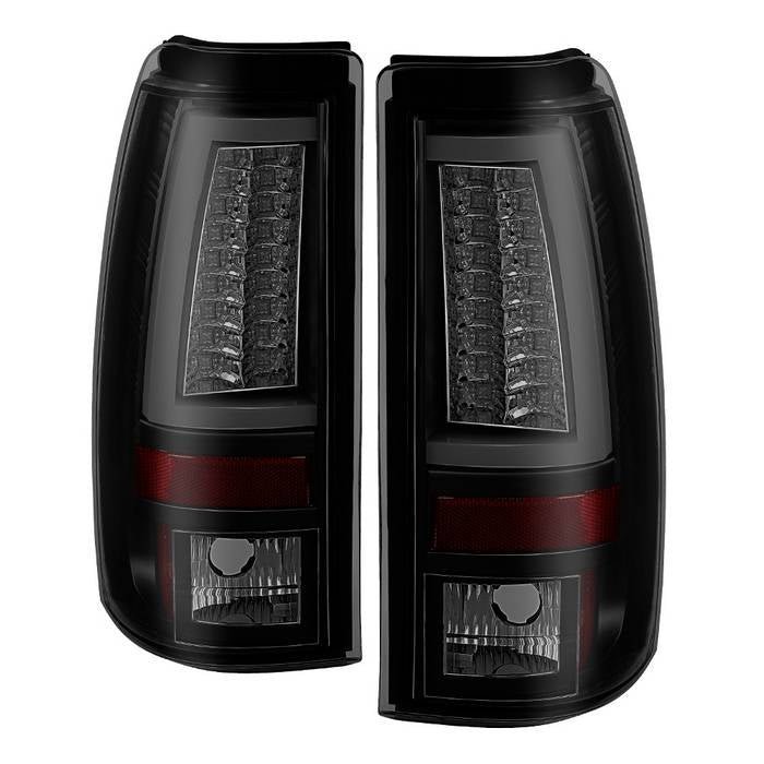 Chevy Silverado 1500/2500 03-06 & 2007 Silverado Classic Version 2 LED Tail Lights - Black Smoke