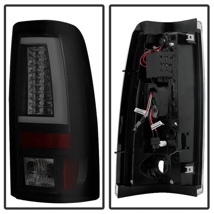 Chevy Silverado 1500/2500 03-06 & 2007 Silverado Classic Version 2 LED Tail Lights - Black Smoke