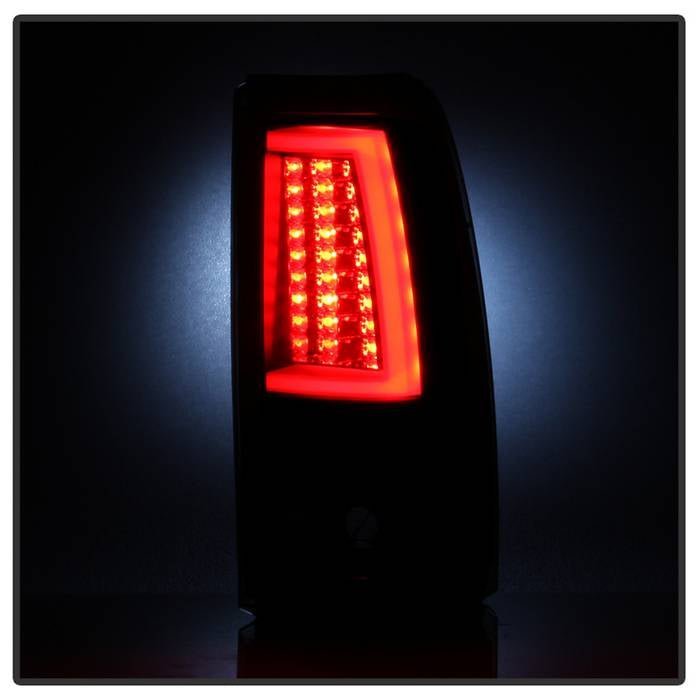 Chevy Silverado 1500/2500 03-06 & 2007 Silverado Classic Version 2 LED Tail Lights - Black Smoke