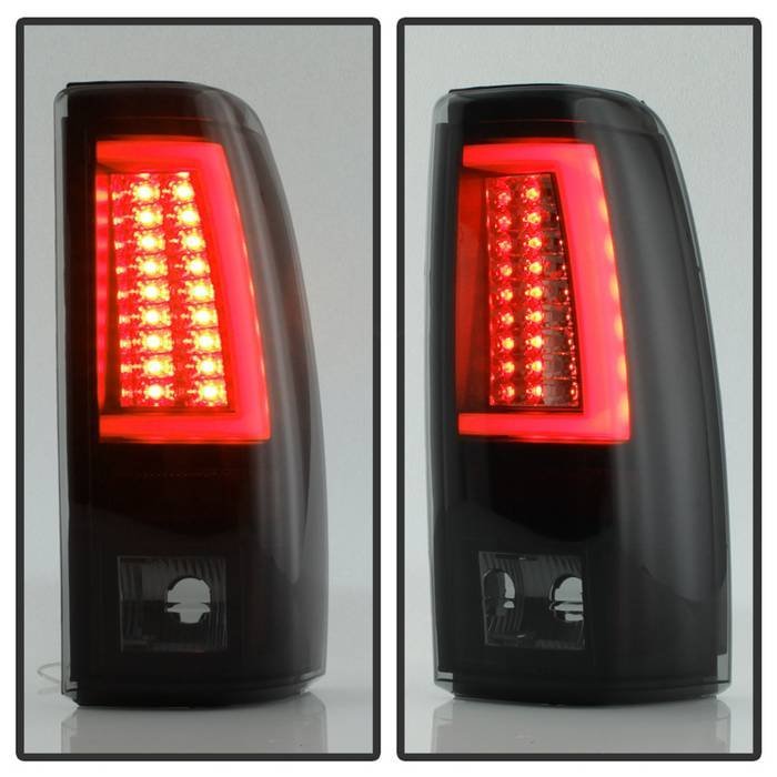 Chevy Silverado 1500/2500 03-06 & 2007 Silverado Classic Version 2 LED Tail Lights - Black Smoke