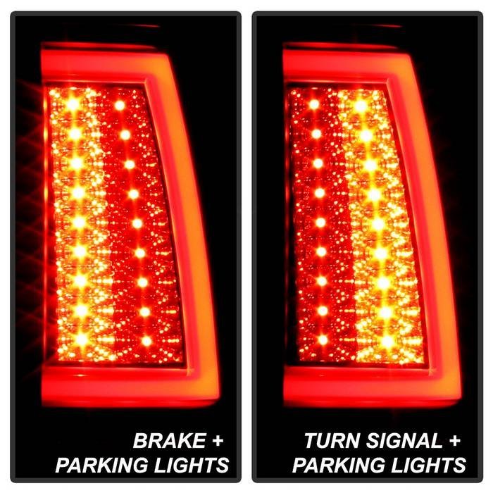 Chevy Silverado 1500/2500 03-06 & 2007 Silverado Classic Version 2 LED Tail Lights - Black Smoke