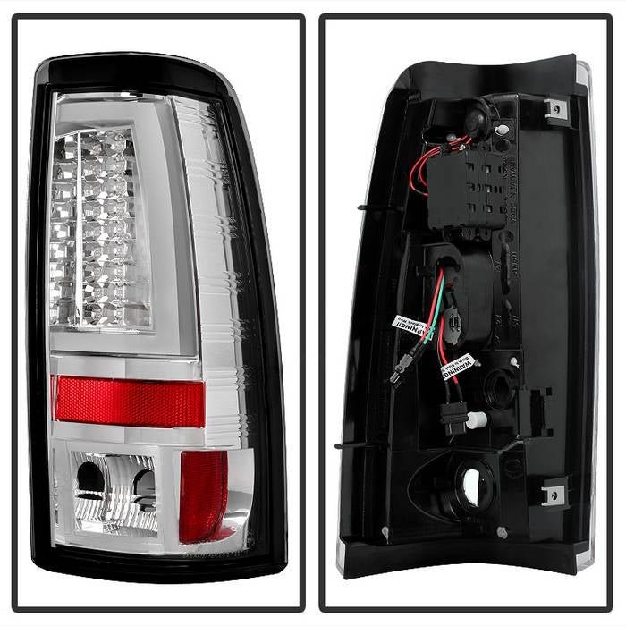 Chevy Silverado 1500/2500 03-06 & 2007 Silverado Classic Version 2 LED Tail Lights - Chrome