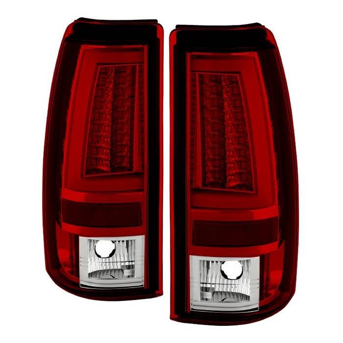 Chevy Silverado 1500/2500 03-06 & 2007 Silverado Classic Version 2 LED Tail Lights - Red Clear