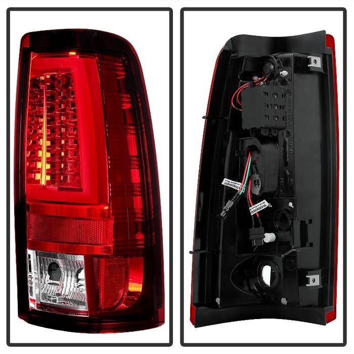 Chevy Silverado 1500/2500 03-06 & 2007 Silverado Classic Version 2 LED Tail Lights - Red Clear