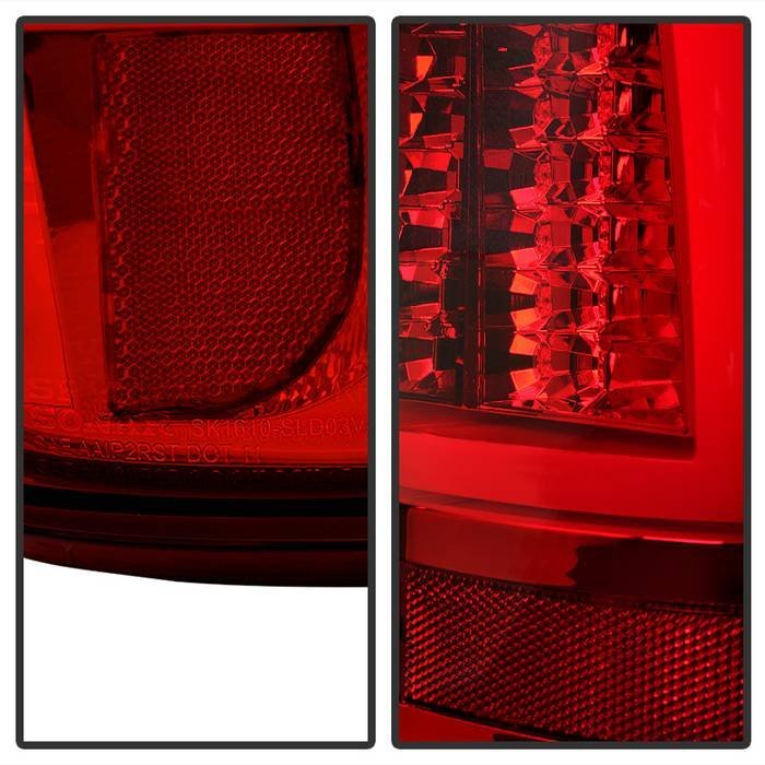 Chevy Silverado 1500/2500 03-06 & 2007 Silverado Classic Version 2 LED Tail Lights - Red Clear