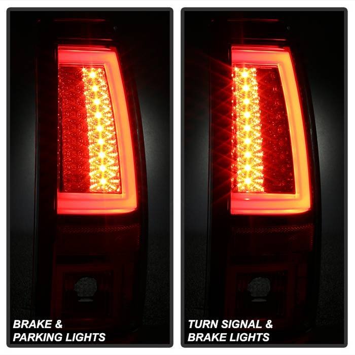 Chevy Silverado 1500/2500 03-06 & 2007 Silverado Classic Version 2 LED Tail Lights - Red Clear