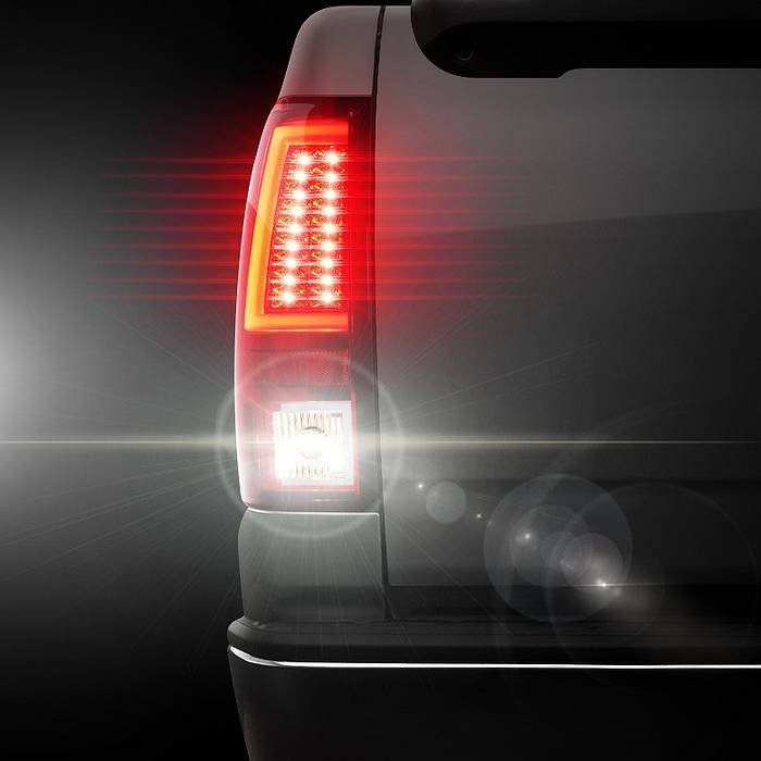 Chevy Silverado 1500/2500 03-06 & 2007 Silverado Classic Version 2 LED Tail Lights - Red Clear