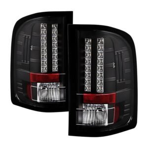 Chevy Silverado 1500 07-13 2500HD/3500HD 07-14 GMC Sierra 3500HD Dually Models 07-14  LED Tail Lights - Black - Image 1