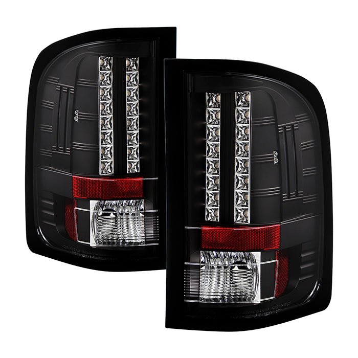 Chevy Silverado 1500 07-13 2500HD/3500HD 07-14 GMC Sierra 3500HD Dually Models 07-14  LED Tail Lights - Black