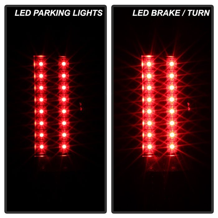 Chevy Silverado 1500 07-13 2500HD/3500HD 07-14 GMC Sierra 3500HD Dually Models 07-14  LED Tail Lights - Black