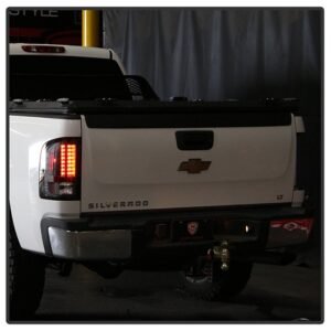 Chevy Silverado 1500 07-13 2500HD/3500HD 07-14 GMC Sierra 3500HD Dually Models 07-14  LED Tail Lights - Black - Image 12