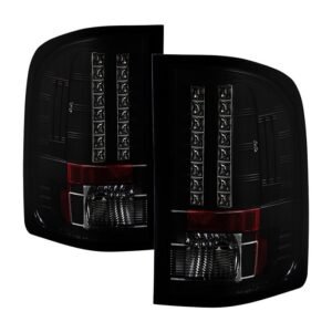 Chevy Silverado 1500 07-13  2500HD/3500HD 07-14 GMC Sierra 3500HD 07-14 LED Tail Lights - Black Smoke - Image 1