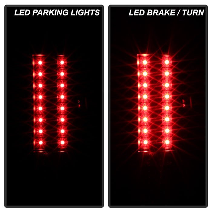 Chevy Silverado 1500 07-13  2500HD/3500HD 07-14 GMC Sierra 3500HD 07-14 LED Tail Lights - Black Smoke