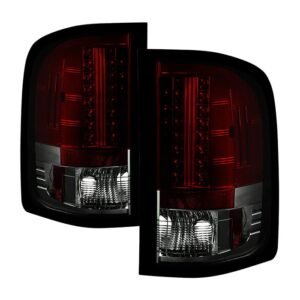 Chevy Silverado 1500 07-13 2500HD/3500HD 07-14 LED Tail Lights - Red Smoke - Image 1