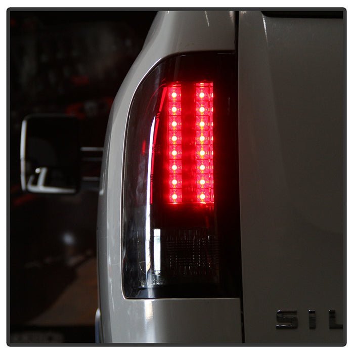 Chevy Silverado 1500 07-13 2500HD/3500HD 07-14 LED Tail Lights - Red Smoke