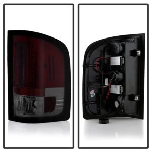 Chevy Silverado 1500 07-13 2500HD/3500HD 07-14 LED Tail Lights - Red Smoke - Image 2