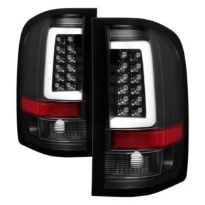 Chevy Silverado 07-13 Light Bar LED Tail Lights - Black - Image 1