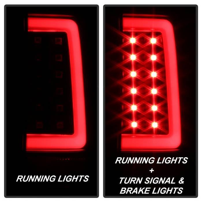 Chevy Silverado 07-13 Light Bar LED Tail Lights - Black