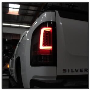 Chevy Silverado 07-13 Light Bar LED Tail Lights - Black - Image 9