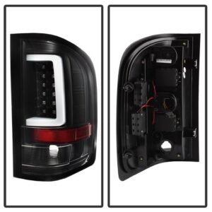Chevy Silverado 07-13 Light Bar LED Tail Lights - Black - Image 2