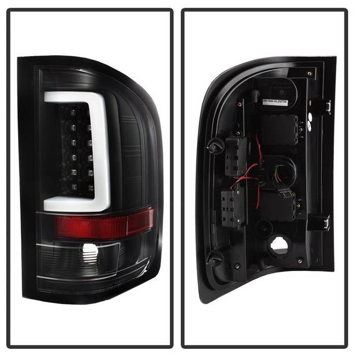 Chevy Silverado 07-13 Light Bar LED Tail Lights - Black