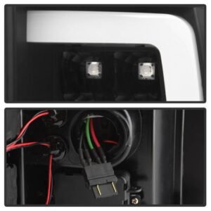Chevy Silverado 07-13 Light Bar LED Tail Lights - Black - Image 3