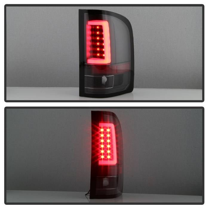 Chevy Silverado 07-13 Light Bar LED Tail Lights - Black