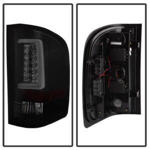 Chevy Silverado 07-13 Version 3 Light Bar LED Tail Lights - Black Smoke - Image 2