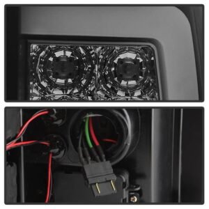 Chevy Silverado 07-13 Version 3 Light Bar LED Tail Lights - Black Smoke - Image 3