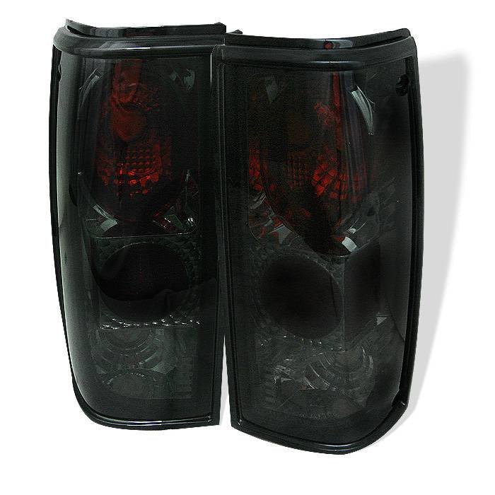 Chevy S10/S10 Blazer 82-93 / GMC Jimmy 82-94 / GMC Sonoma 91-93 / Oldsmobile Bravada 91-94 Euro Style Tail Lights - Signal-1157(Not Included) - Smoke
